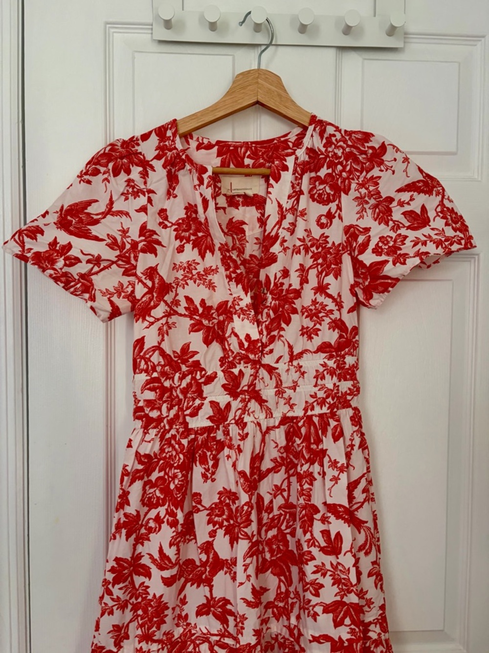 Anthropologie Somerset Dress - Red & White Floral - Picture 6 of 8